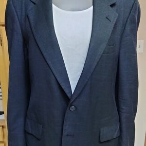 LANVIN PARIS Grey Wool 2 Button Suit Jacket Men's